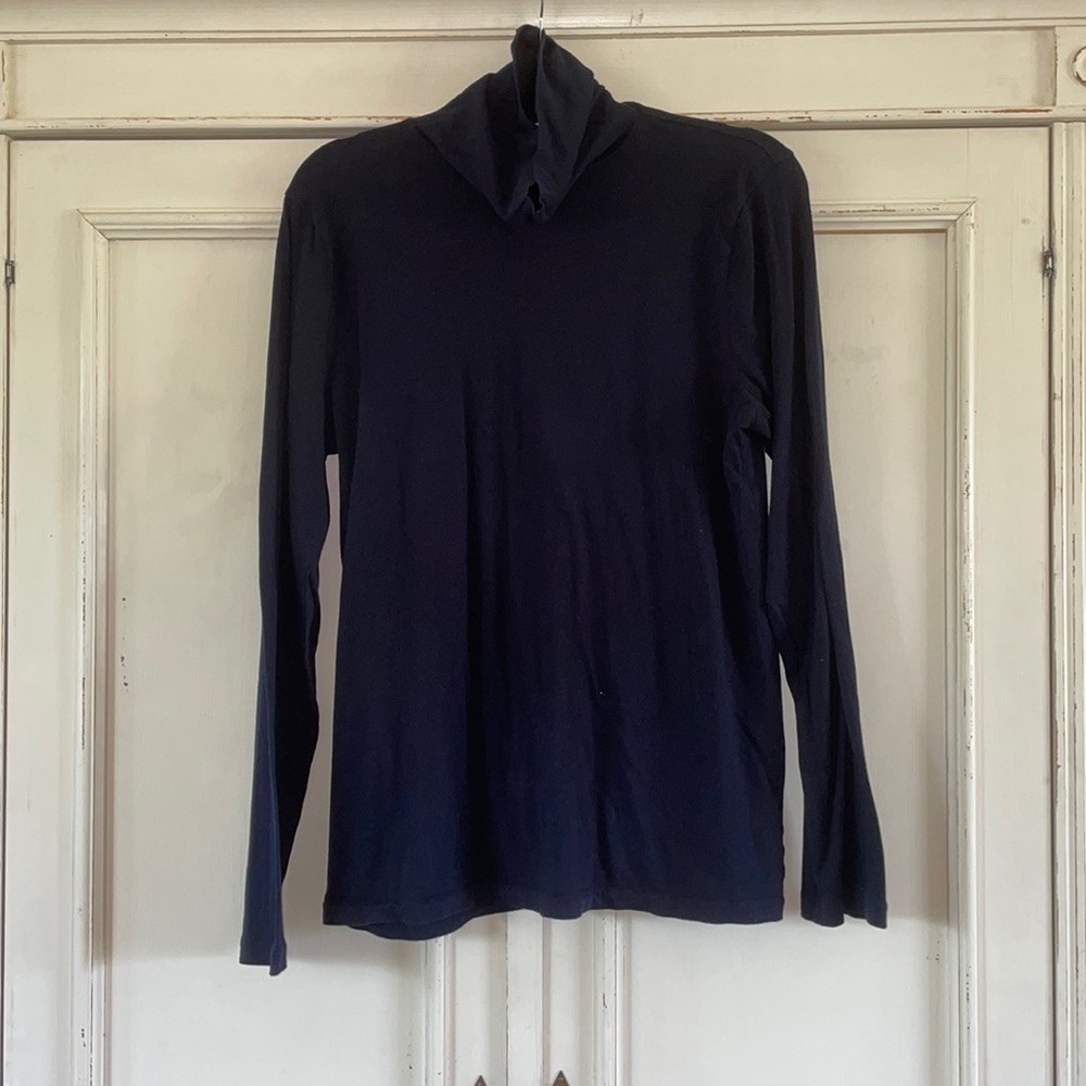 J. Crew navy blue Tissue Tee Turtleneck